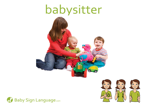 Babysitter Baby Sign Language Flash card