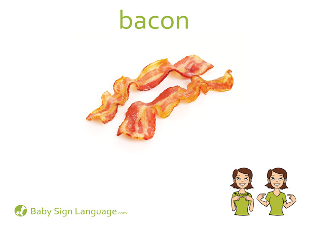 Bacon Baby Sign Language Flash card