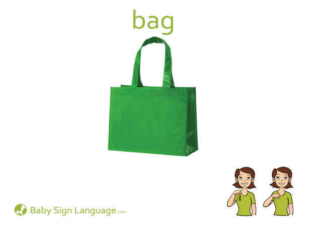 Bag Baby Sign Language Flash card