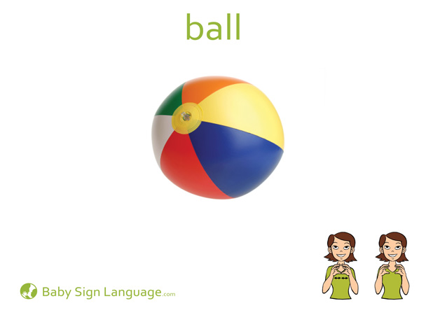 Ball Baby Sign Language Flash card