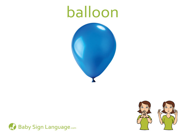 Balloon Baby Sign Language Flash card