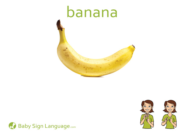Banana Baby Sign Language Flash card
