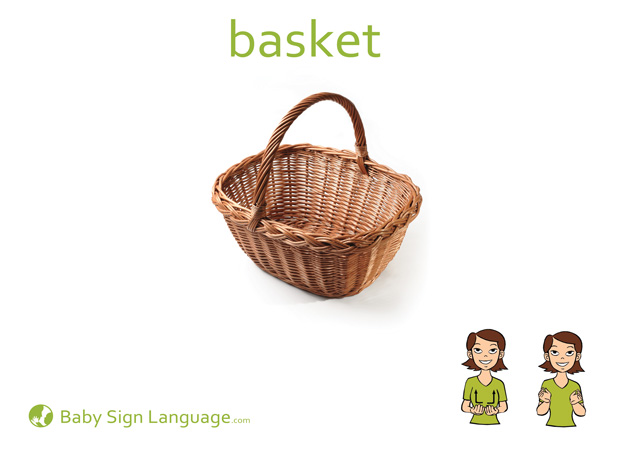 Basket Baby Sign Language Flash card