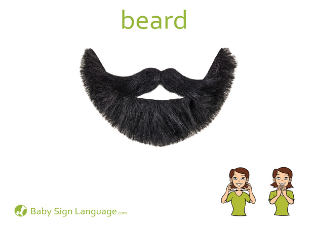 Beard Baby Sign Language Flash card