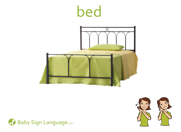 Bed Baby Sign Language Flash card