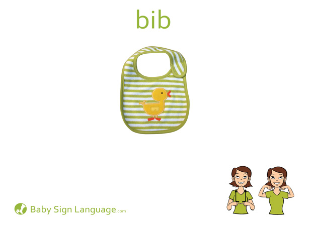 Bib Baby Sign Language Flash card