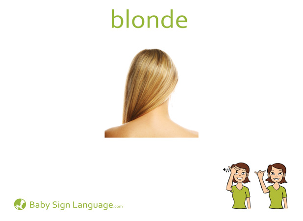 Blonde Baby Sign Language Flash card