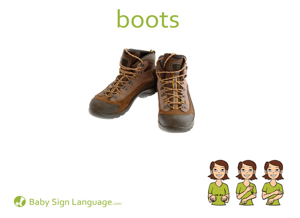 Boots Baby Sign Language Flash card