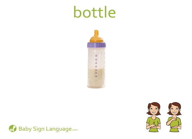 Bottle Baby Sign Language Flash card