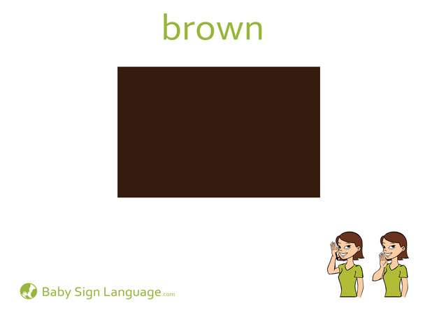 Brown Baby Sign Language Flash card