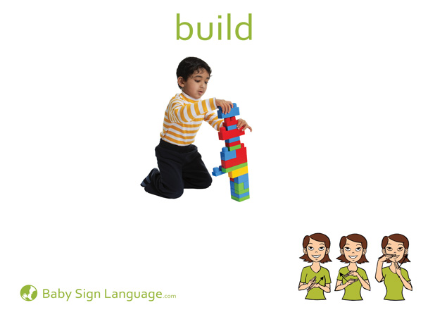 Build Baby Sign Language Flash card