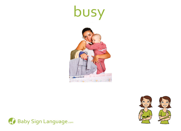 Busy Baby Sign Language Flash card