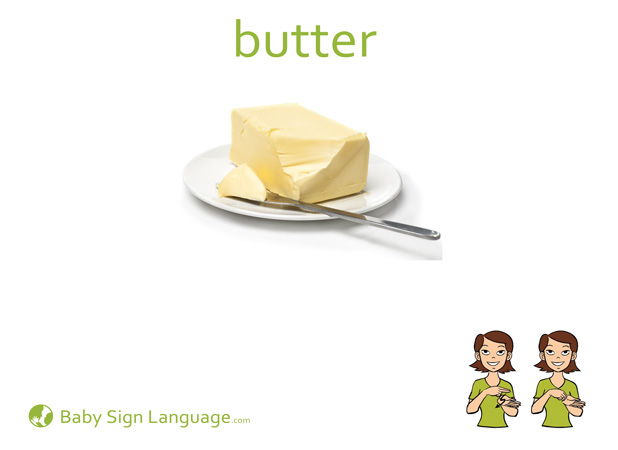 Butter Baby Sign Language Flash card