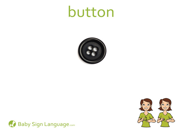 Button Baby Sign Language Flash card
