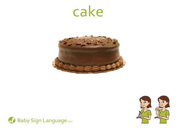 Cake Baby Sign Language Flash card