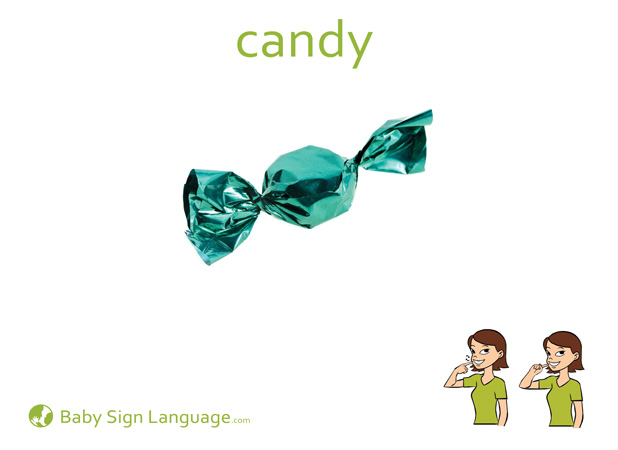 Candy Baby Sign Language Flash card