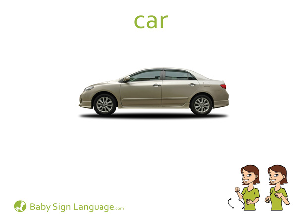 Car Baby Sign Language Flash card
