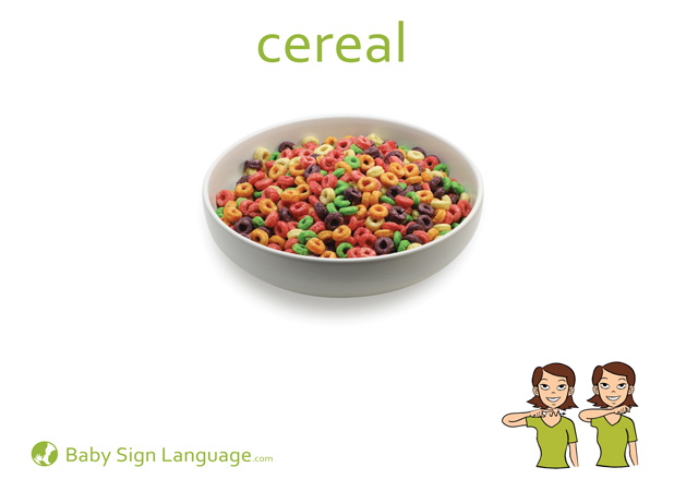 Cereal Baby Sign Language Flash card