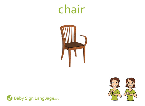 Chair Baby Sign Language Flash card