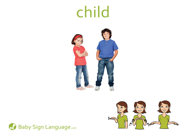 Child Baby Sign Language Flash card