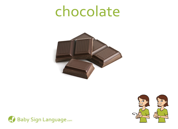 Chocolate Baby Sign Language Flash card