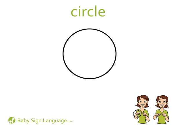 Circle Baby Sign Language Flash card