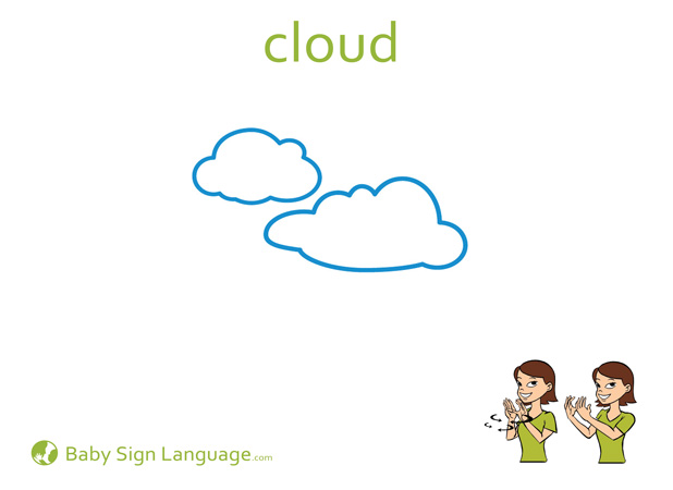Cloud Baby Sign Language Flash card