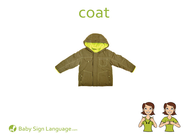 Coat Baby Sign Language Flash card