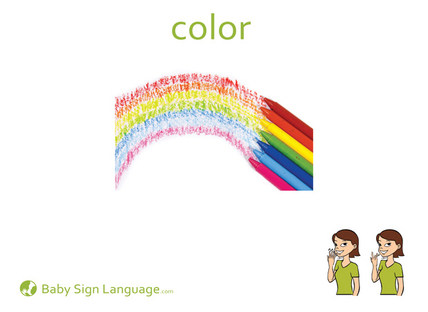 Color Baby Sign Language Flash card