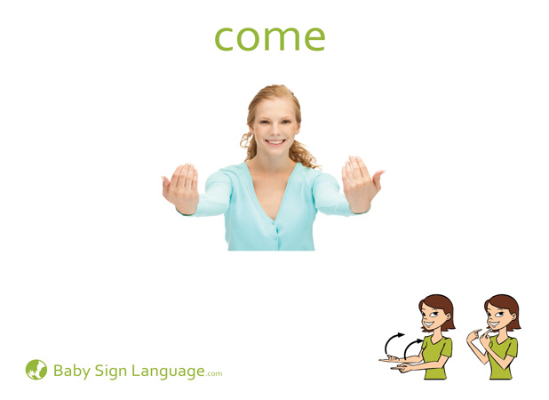 Come Baby Sign Language Flash card