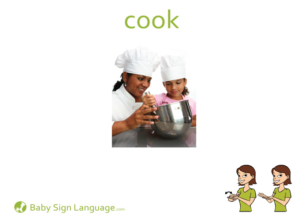 Cook Baby Sign Language Flash card