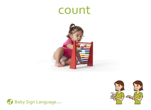 Count Baby Sign Language Flash card