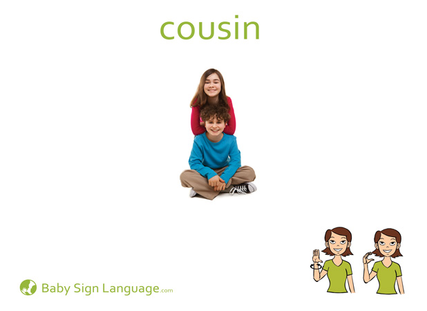 Cousin Baby Sign Language Flash card