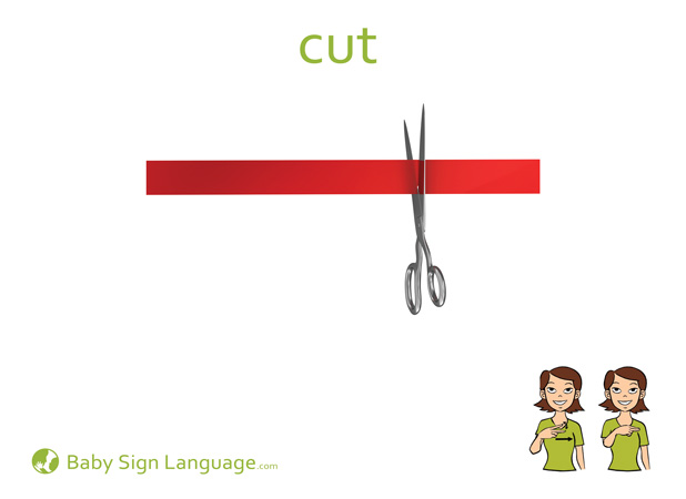 Cut Baby Sign Language Flash card