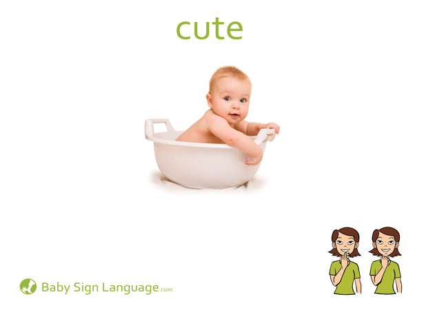 Cute Baby Sign Language Flash card