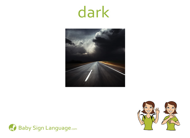Dark Baby Sign Language Flash card