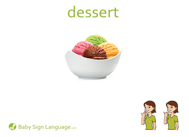 Dessert Baby Sign Language Flash card