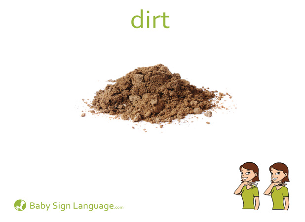 Dirt Baby Sign Language Flash card