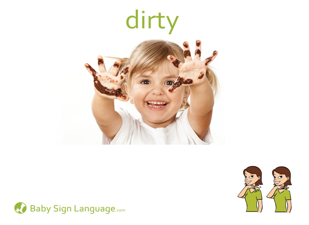 Dirty Baby Sign Language Flash card