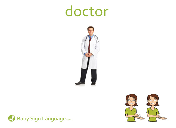 Doctor Baby Sign Language Flash card
