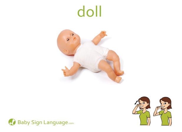 Doll Baby Sign Language Flash card