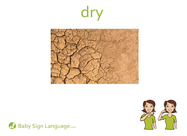 Dry Baby Sign Language Flash card