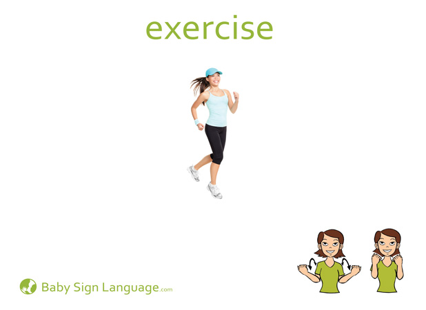 Exercise Baby Sign Language Flash card