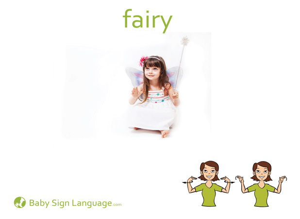 Fairy Baby Sign Language Flash card