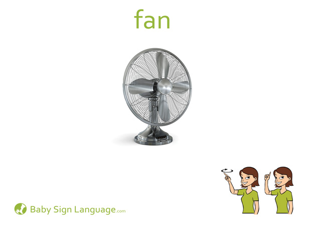 Fan Baby Sign Language Flash card