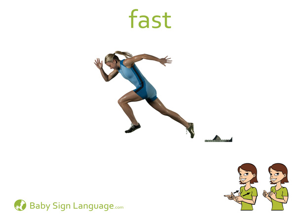 Fast Baby Sign Language Flash card
