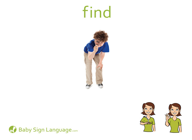Find Baby Sign Language Flash card