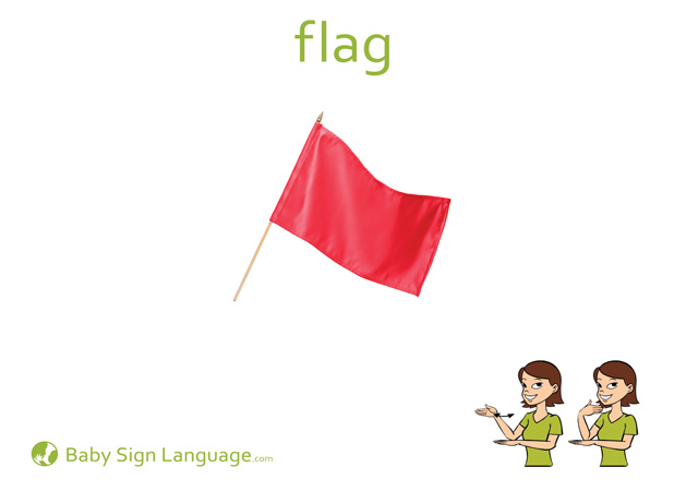 Flag Baby Sign Language Flash card