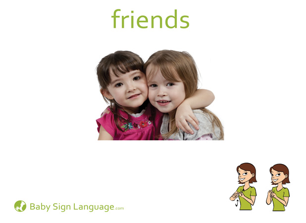 Friend Baby Sign Language Flash card