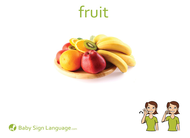 Fruit Baby Sign Language Flash card